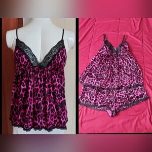 Women Pajamas Set Cami Sleepwear Lingerie Soft PJS Set with Short